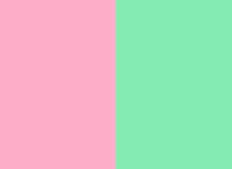 pink and mint