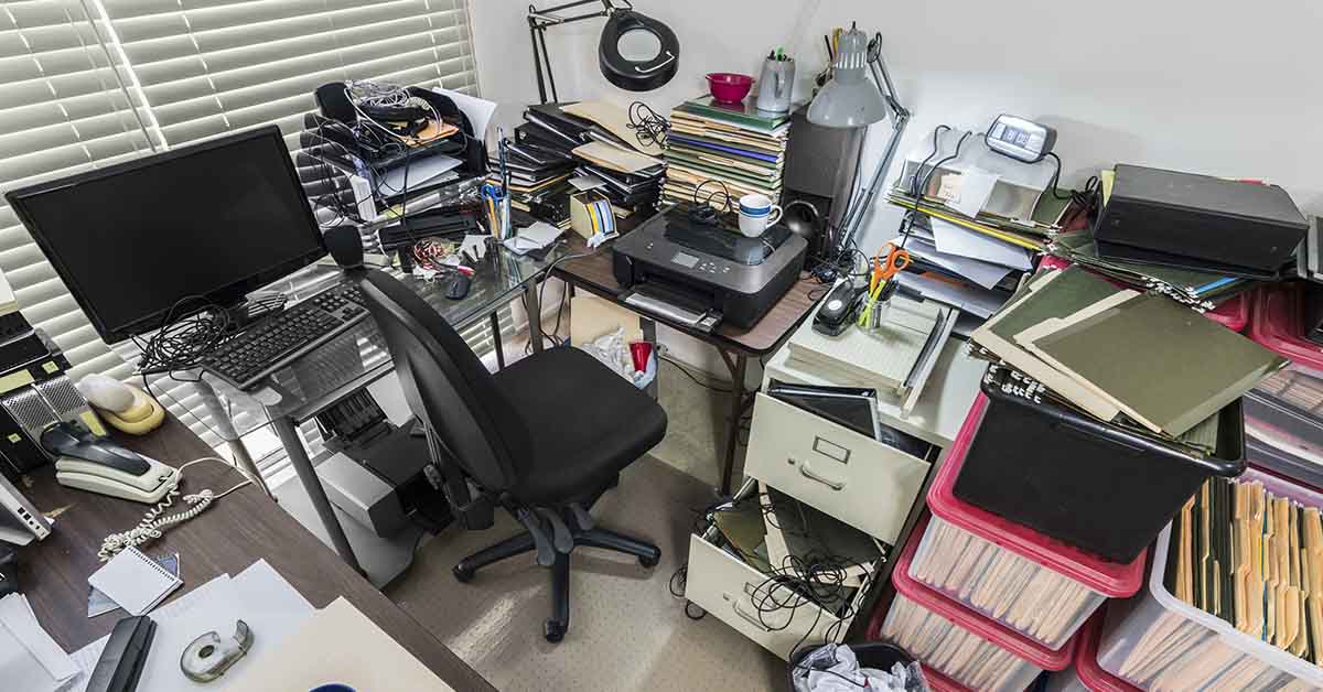 messy office