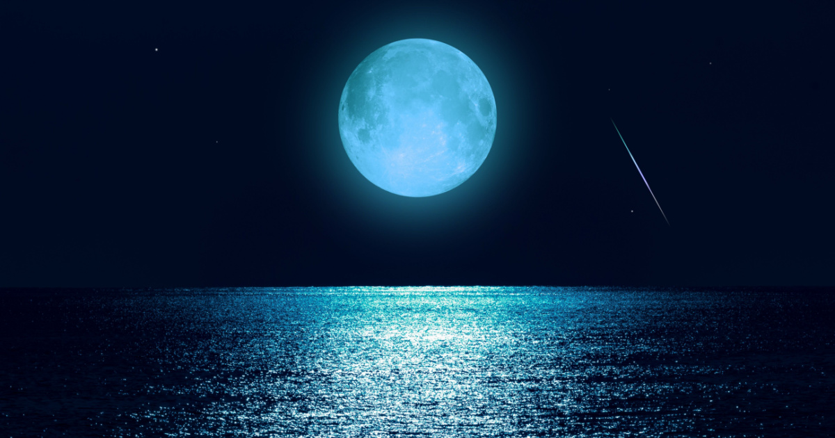 depiction of Blue supermoon