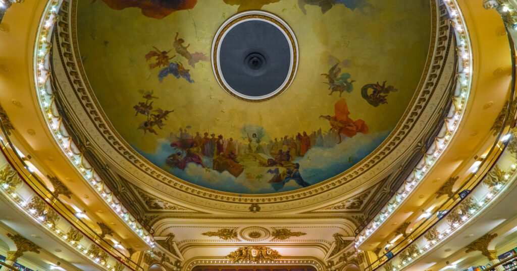 Buenos Aires, Argentina - May 12, 2018: El Ateneo Grand Splendid bookshop - Buenos Aires, Argentina
