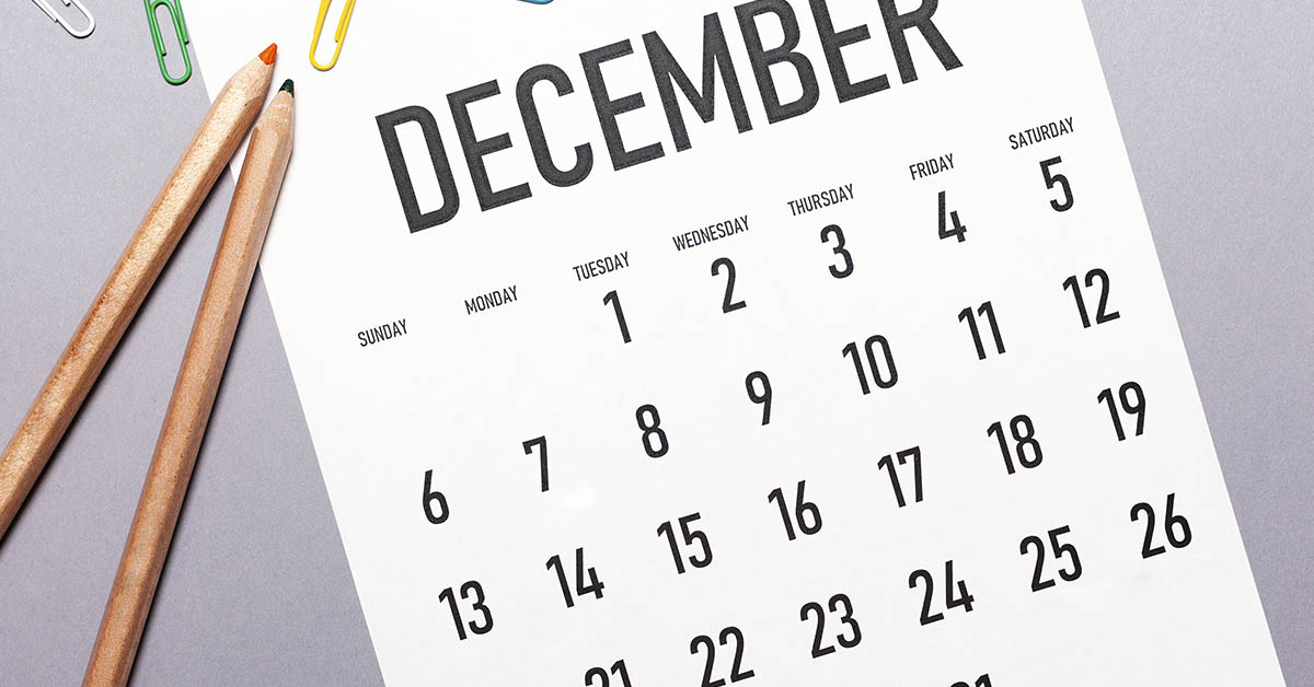 December on calendar