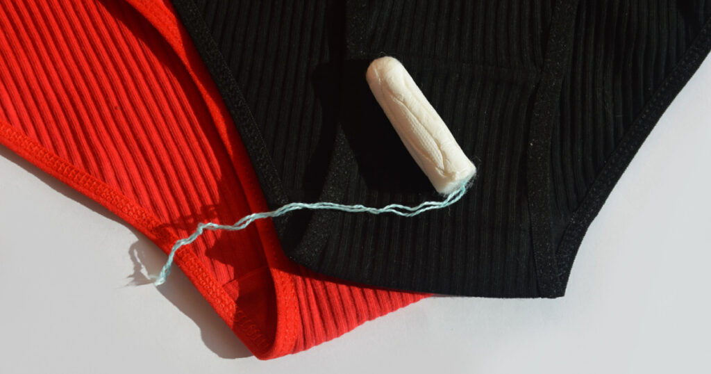women's underpants. comfortable underwear. cotton. background for the design. tampon, menstruation, critical days.
