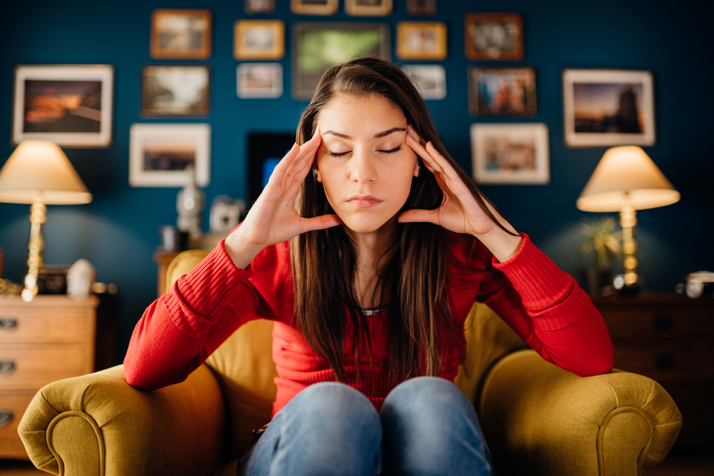 woman thinking deeply