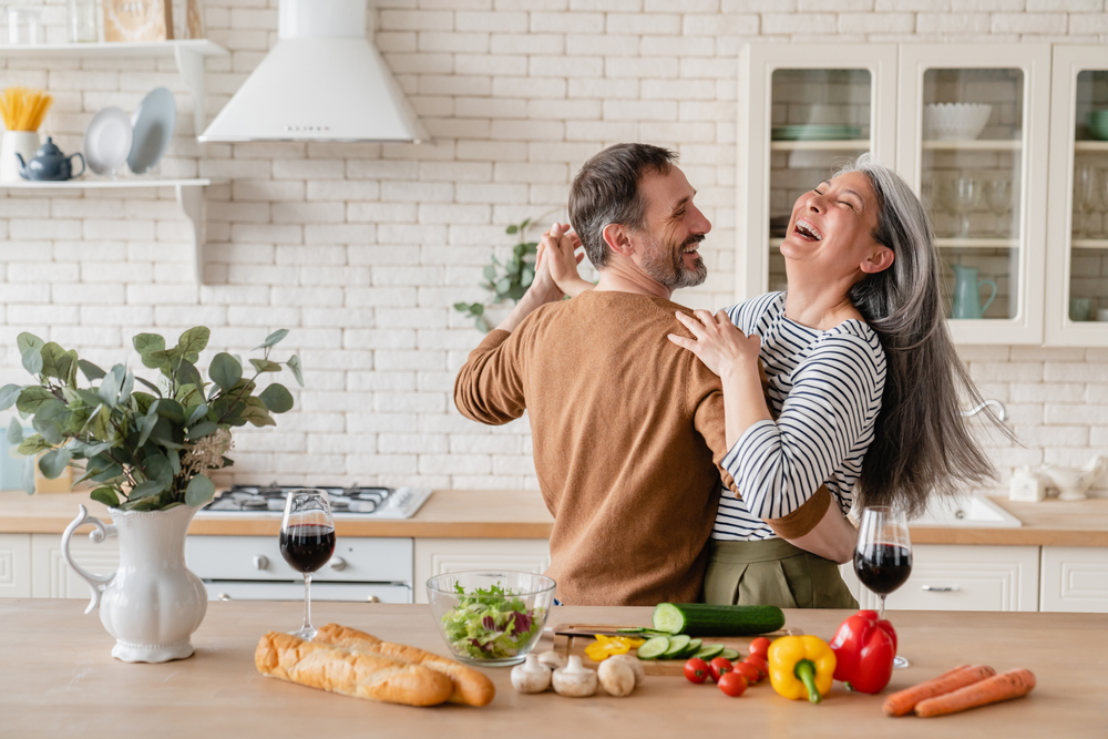 happy middle aged couple