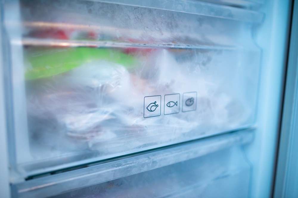 freezer filled with frozen items