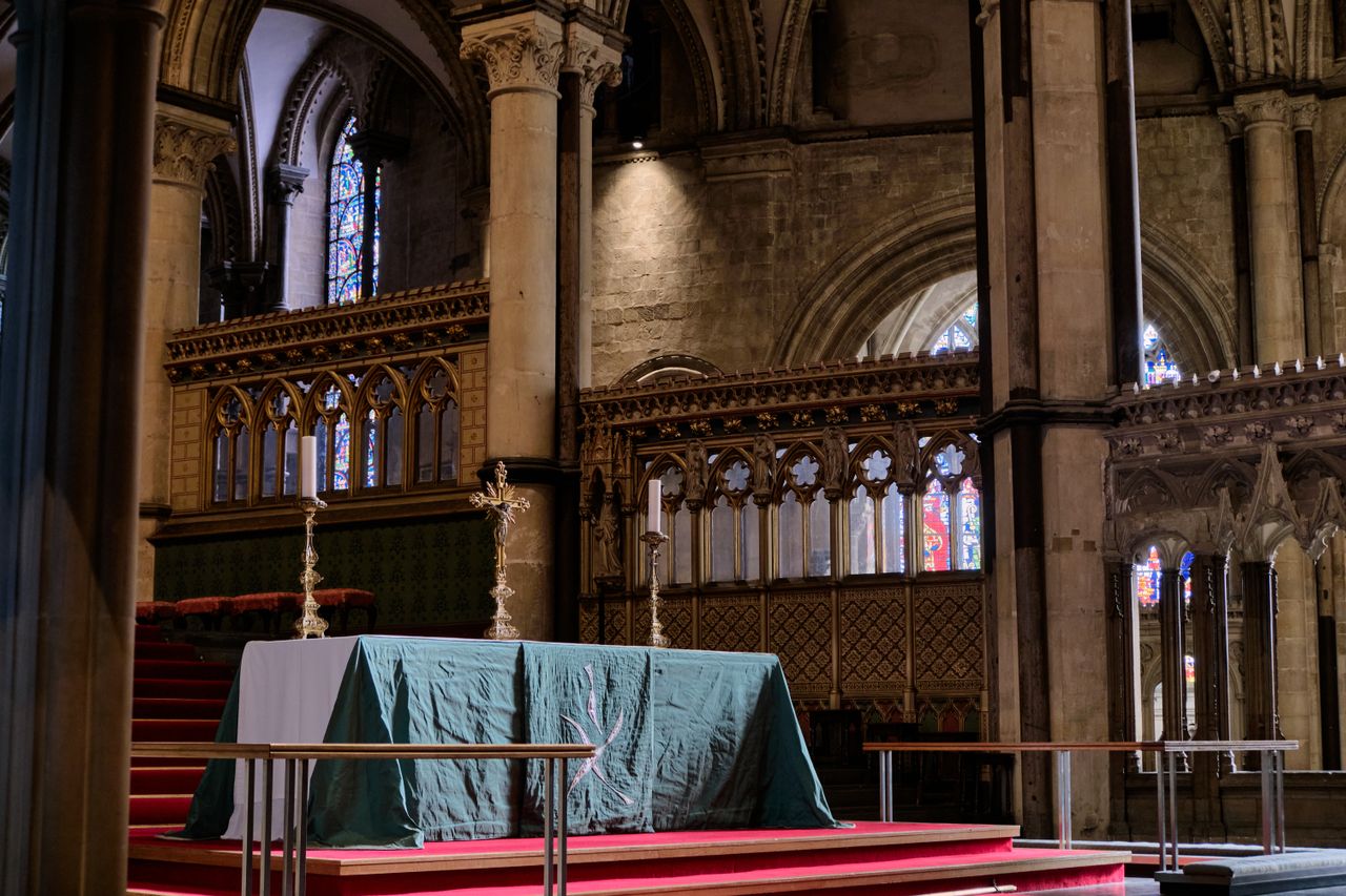 rood screen in church