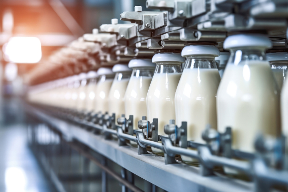 bottles of milk