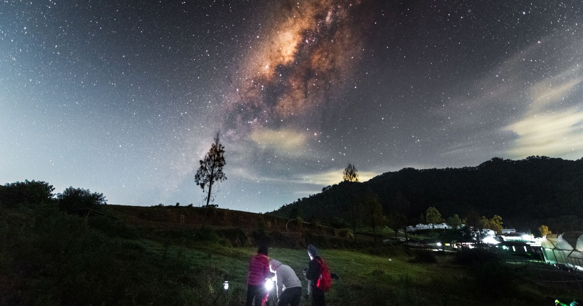 A mesmerizing stargazing scene under the Milky Way in East Java, Indonesia.