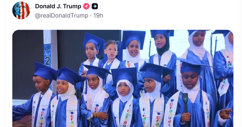 Truth Social post by Donald Trump